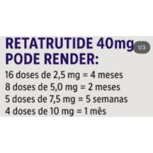 ZPHC Retratutide 60mg Solucao Injetavel 5 Ampolas 8mg (Importada Retratutida)