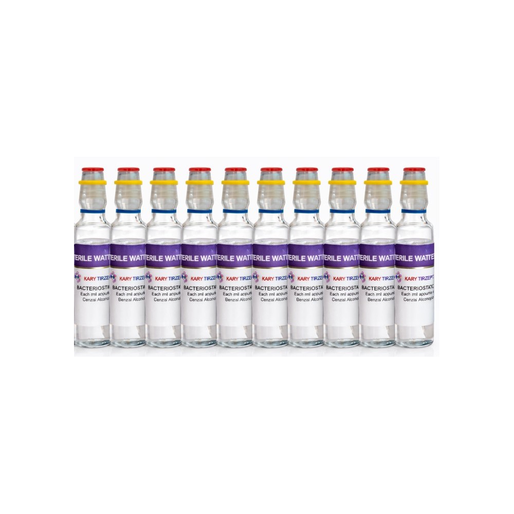 Kit 10 Ampolas Agua Bacteriostatica para Diluição de Peptideos 2ml Gen Europe