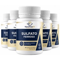 Combo 5x Sulfato Feroso 500mg  60 Caps Anemia e Deficiencia de Ferro Vitt