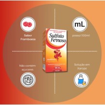 Sulfato Ferroso 125mg  60 Caps Anemia e Deficiencia de Ferro NtV