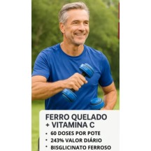 Ferro Quelato 34mg c/ Vitamina C Trata Anemia e Deficiencia de Ferro 60 caps Premier