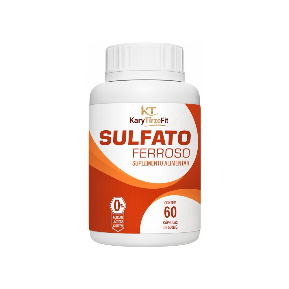 Sulfato Ferroso 34mg  60 Caps Anemia e Deficiencia de Ferro Natur