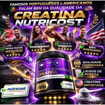 Combo 2x Creatina Premium Pura Importada Monohidratada Performance e Resistencia 250g com selo Nutricost