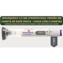 Mounjaro Tirzepatida 2,5mg Solucao Injetavel 4 Canetas GLP2 Peptide Emagrecimento