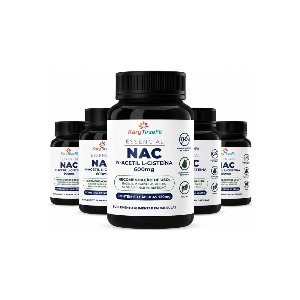 NAC N-Acetilcisteína Performance Esportiva 600mg Anti-Oxidante Anti-Radicais Livres