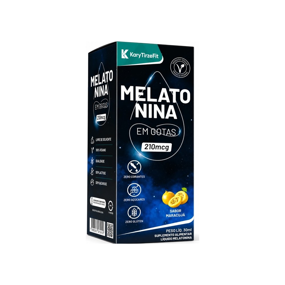 Melatonina em Gotas Enriquecida 30ml 400 doses Sabor Maracuja