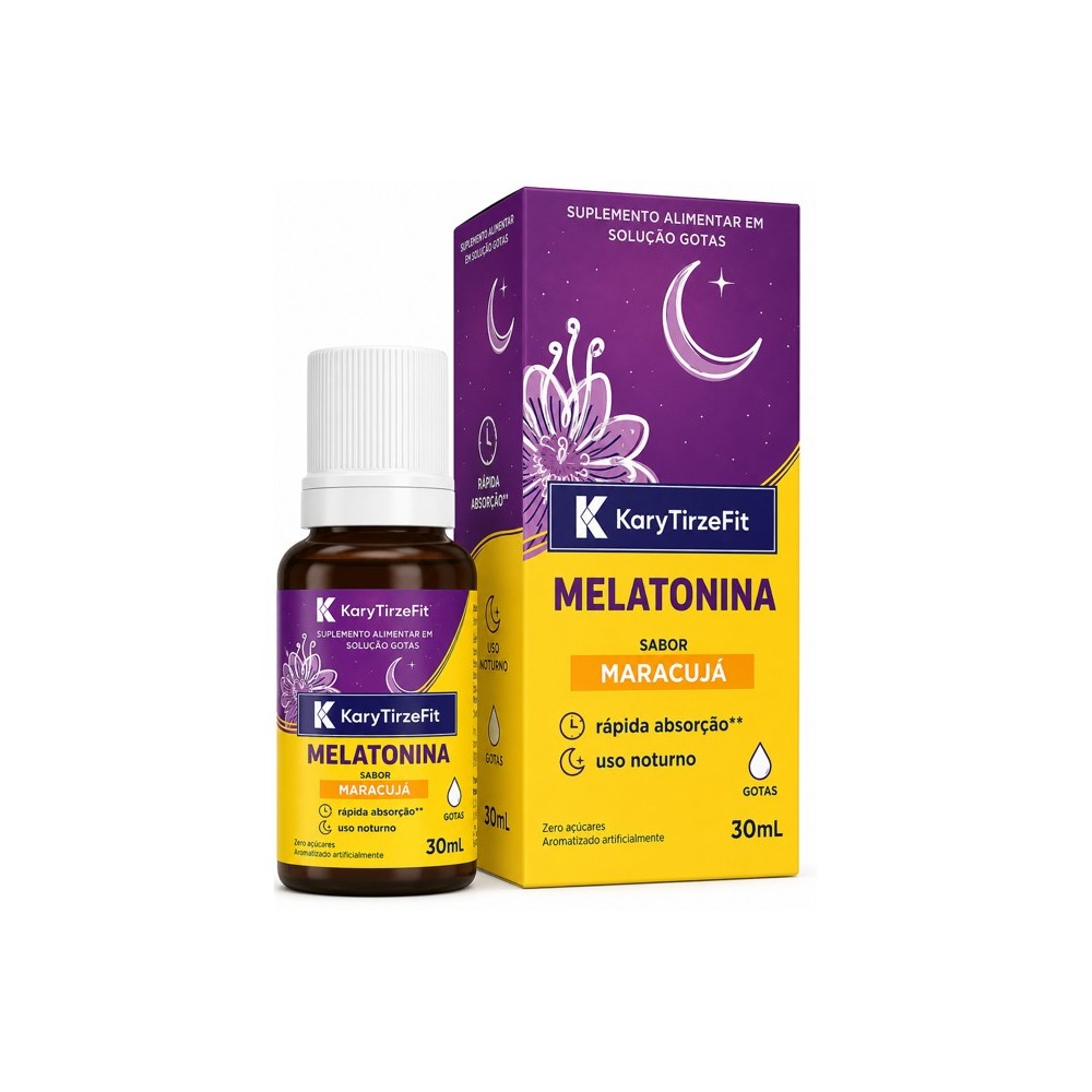 Blend Melatonina + Maracujina  em Gotas 30ml 500 doses Sabor Maracuja