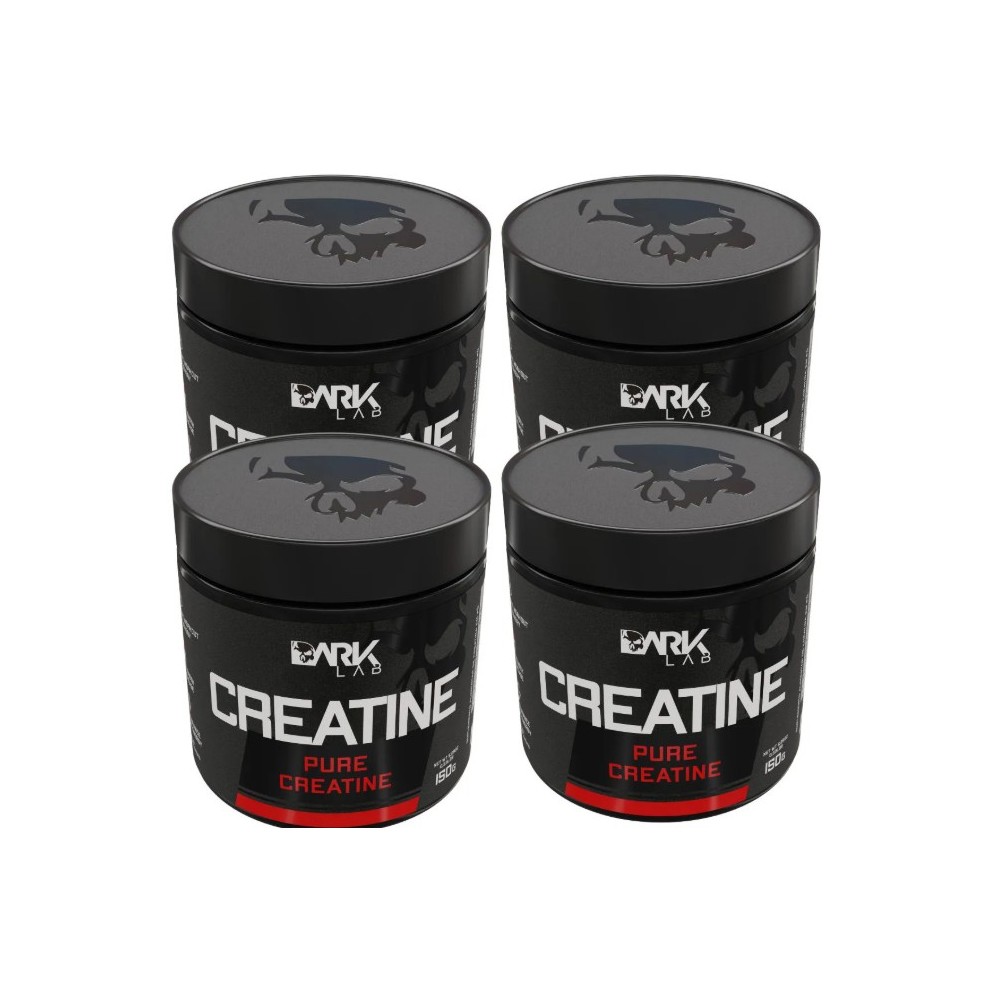 Combo 4x Creatina Premium Pura Importada Monohidratada DarkLab Black Pote