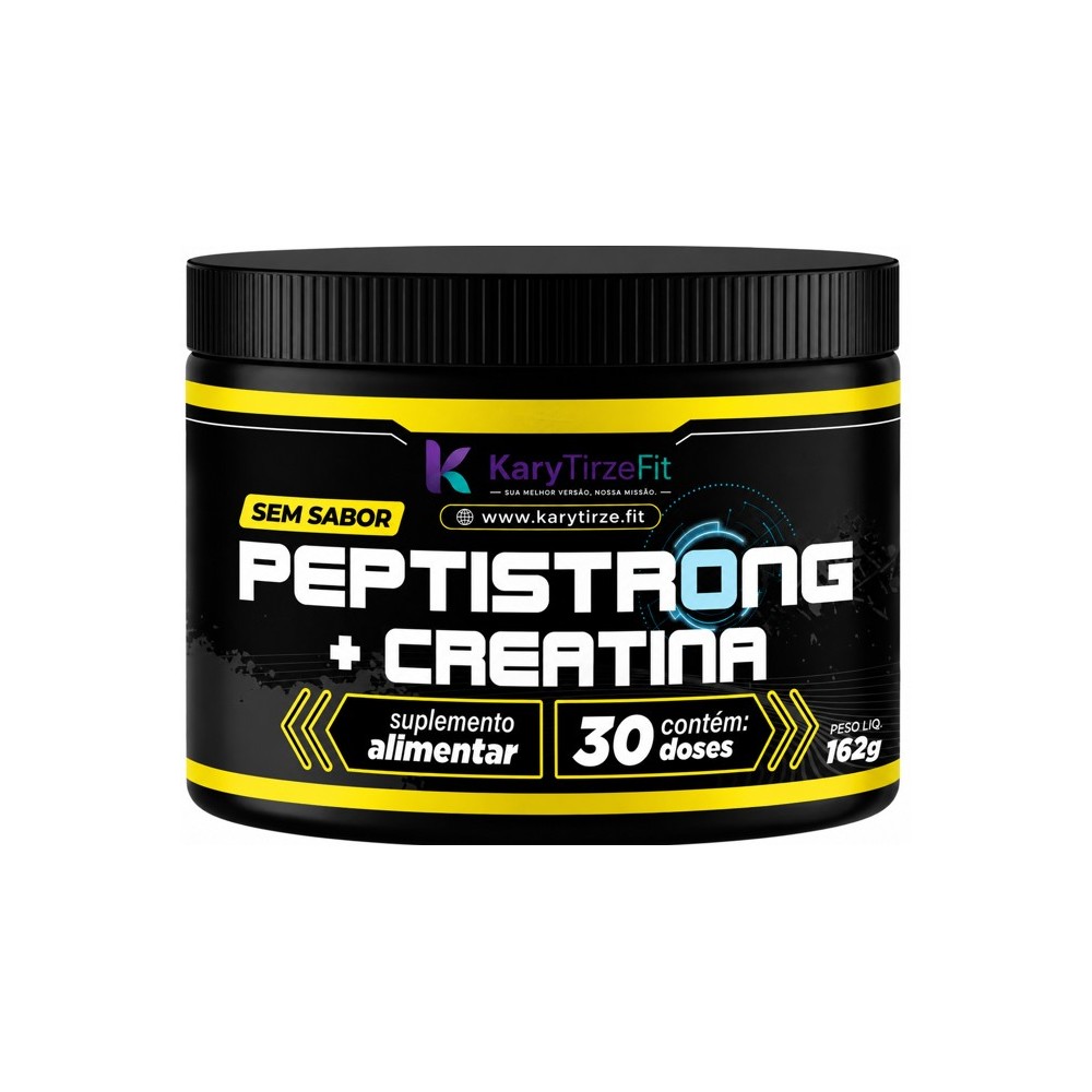 Creatina + Peptistrong Peptideo Puro Liofilizado Bioativo em Sache Massa Muscular e Emagrecimento  30 Doses