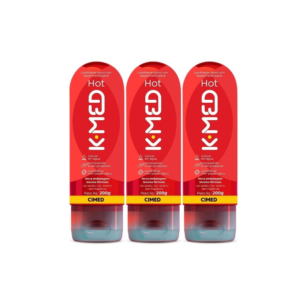 Hot Gel Lubrificante Intimo e Massagem KMED Cimed 200g
