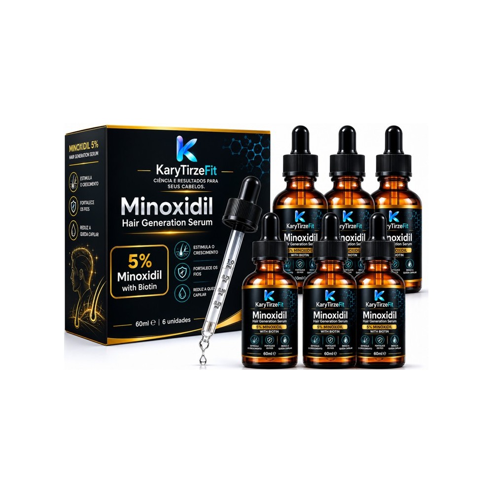 Minoxidil Tonico de Crescimento Capilar Barba Queda Cabelo Kirkland 360g
