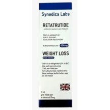 Combo Synedica Retatrutide 40mg Solucao Injetavel 4 doses (Importada Retratutida) - Caixa AZUL
