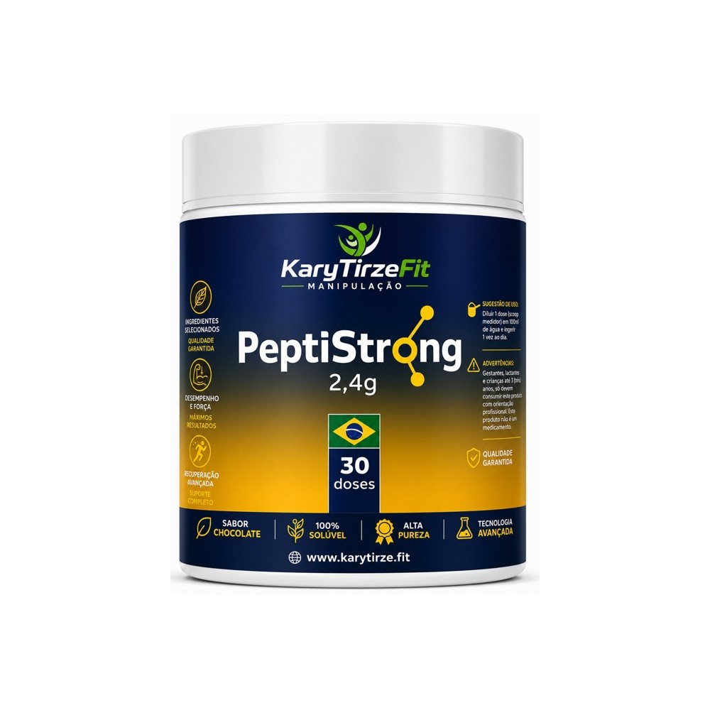 Blend Peptistrong Peptideo Puro Liofilizado Bioativo Massa Muscular e Emagrecimento com Colageno
