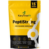 Peptistrong Puro Liofilizado Bioativo Massa Muscular e Emagrecimento com Colageno Peptan 15 Doses