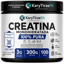 Creatina Premium Pura Monohidratada Aumento e Ganho de Força 300g com Laudo