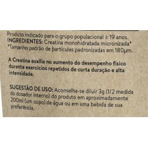 Creatina Premium Pura Micronizada Aumento e Ganho de Força 500g com Laudo