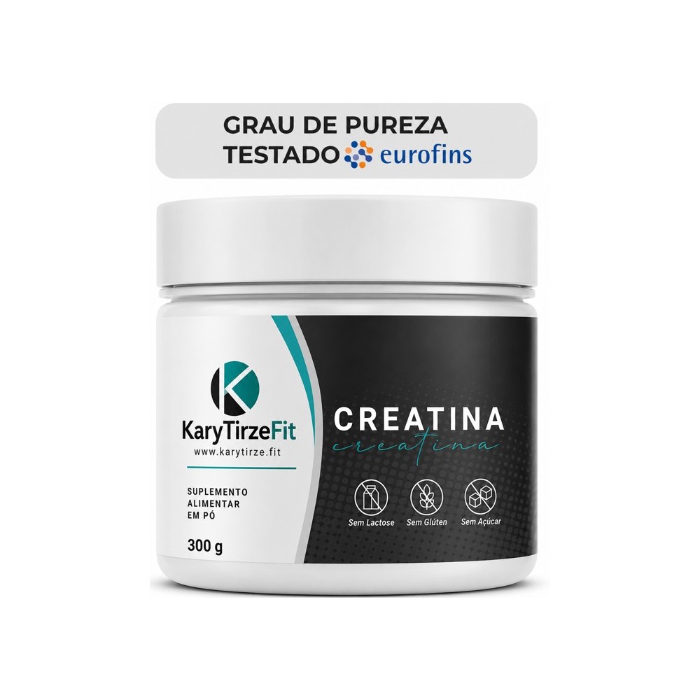 Creatina Premium Pura Monohidratada Aumento e Ganho de Força 300g com Laudo