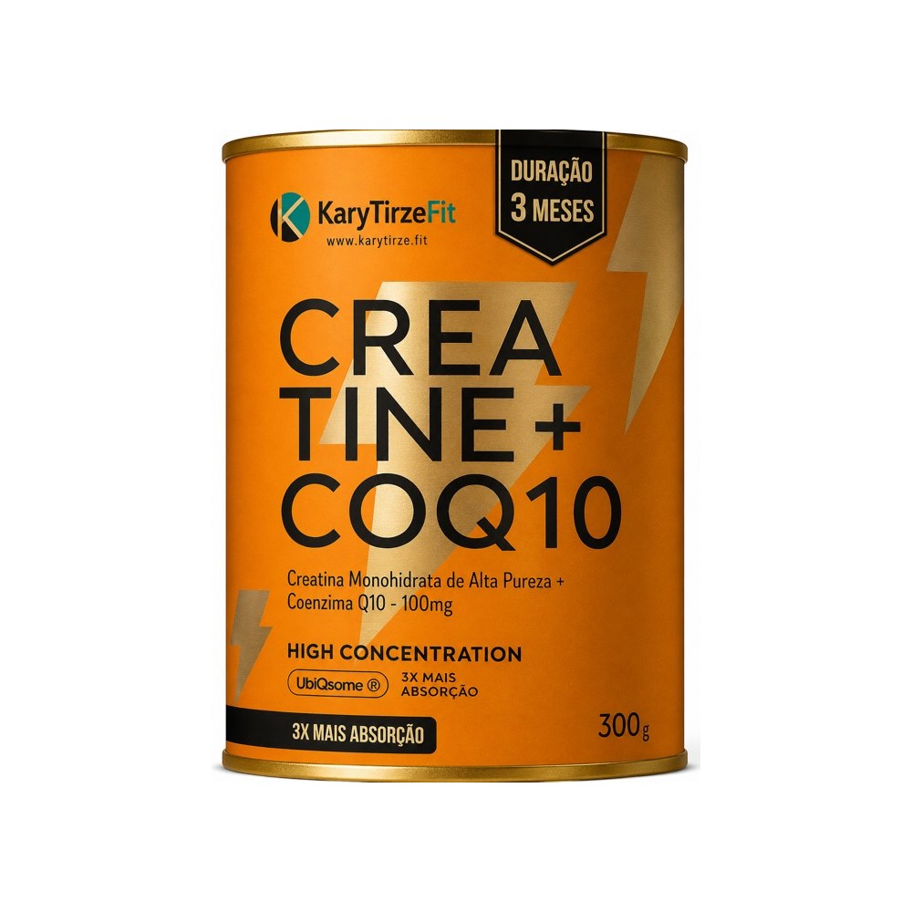 Creatina Premium Pura Monohidratada + Q10 Aumento e Ganho de Força 300g
