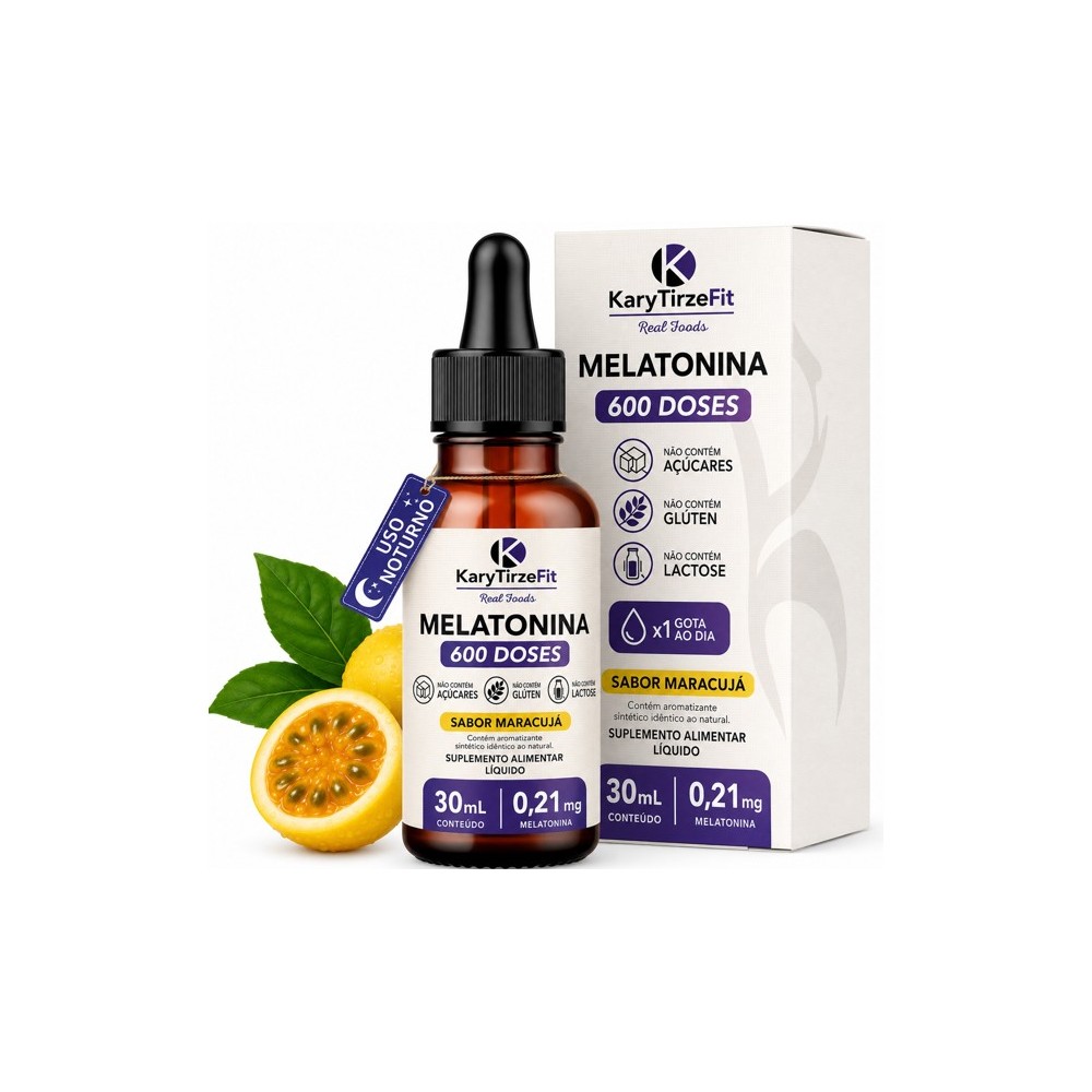Melatonina em Gotas Sabor Maracuja Zero Açucar 600 doses