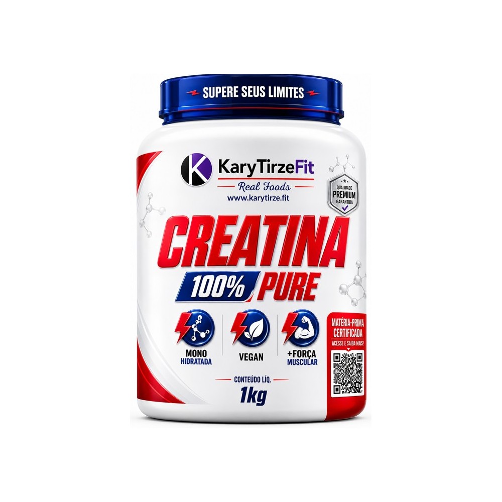 Creatina Vegana Pura Monohidratada Aumento e Ganho de Força 1kg