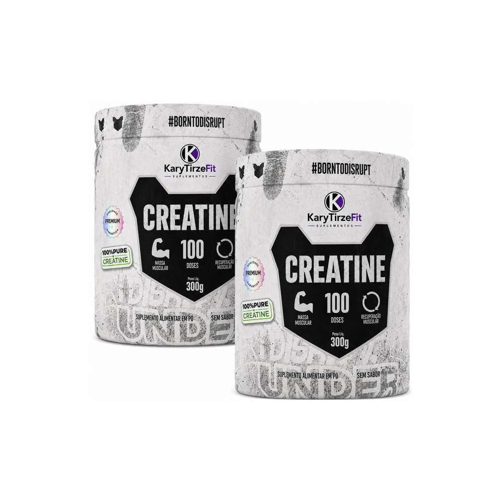 Dual Combo 2x Creatina Premium Pura Monohidratada Aumento e Ganho de Força 300g