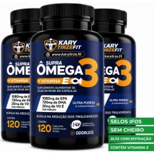 Combo 3x Omega 3 Tripla Fonte Reduzir Triglicerídeos 1020 EPA 780 DHA 120 Capsulas