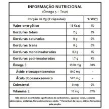 Omega 3 Tripla Fonte Reduzir Triglicerídeos Epa DHA 1500mg 180 Capsulas  True Source