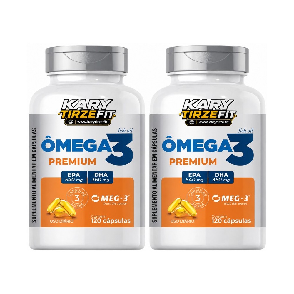 Omega 3 Tripla Fonte Reduzir Triglicerídeos 540 EPA 360 DHA 120 Capsulas - 2 UND