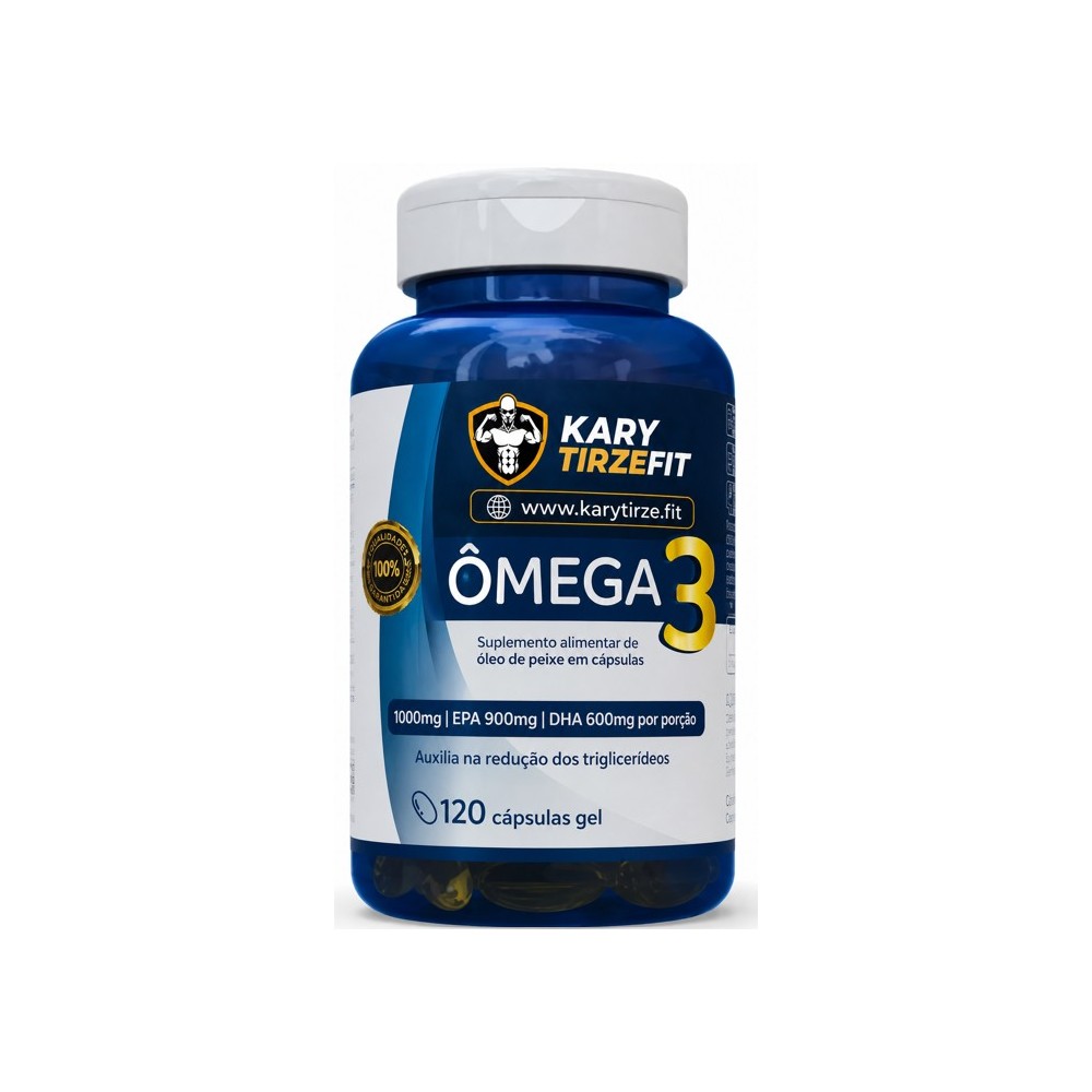 Omega 3 Tripla Fonte Reduzir Triglicerídeos 900 EPA  600 DHA  120 Capsulas