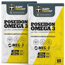 Omega 3 Tripla Fonte Reduzir Triglicerídeos EPA 1000mg DHA400mg 60 Capsulas