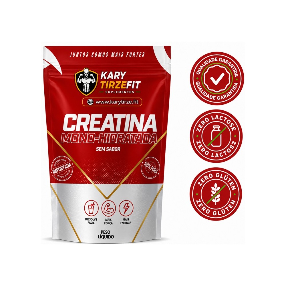 Creatina Premium Pura Monohidratada Aumento e Ganho de Força 1kg