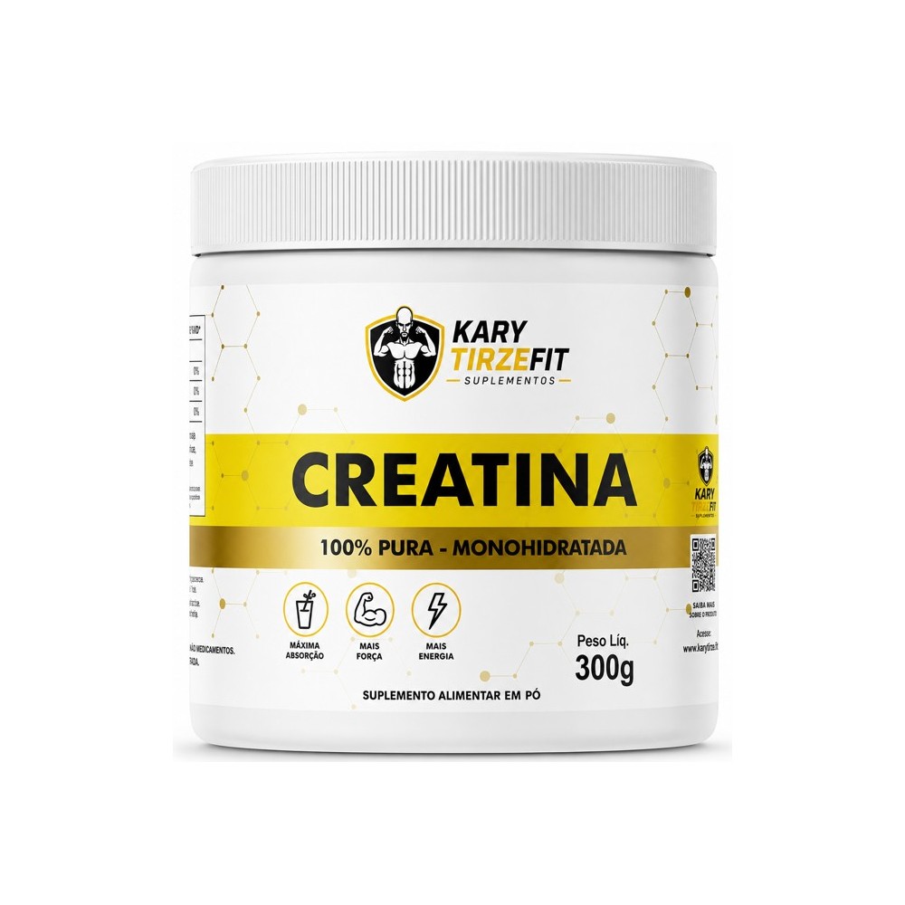Creatina Premium Pura Monohidratada Aumento e Ganho de Força 100 doses 300g