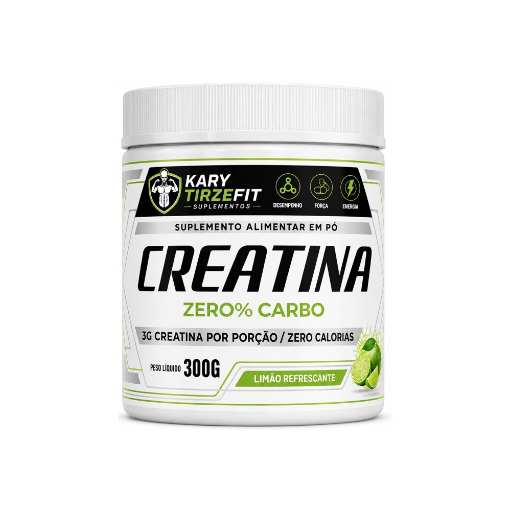 Creatina Premium Pura Monohidratada Aumento e Ganho de Força 100 doses 300g Zero Carbo