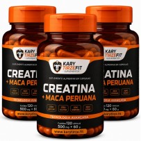 Maca Peruana + Creatina Premium Monohidratada Aumento e Ganho de Força 120 Caps