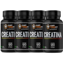 Creatina Premium Monohidratada Aumento e Ganho de Força 120 Caps - 04 UND