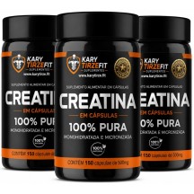 Creatina Premium Micronizada Aumento e Ganho de Força 150 Caps - 03 UND