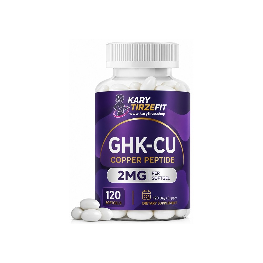 GHK-CU Tratamento da Pele Elasticidade Colageno e Rejuvenescimento 120 Caps Softgel Trawecual Liposomal