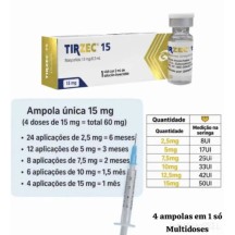 Tirzec Tirzepatida Quinfa 15mg Solucao Injetavel MD (Importada) GLP2 Ampola Vial