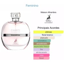Perfume Colonia Arabe Original Chants Eau Parfum 100ml Chants Tenderina Maison Alhambra