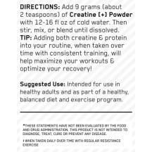 Creatina Premium Pura Monohidratada Aumento e Ganho de Força 360g com Sabor Optimum USA