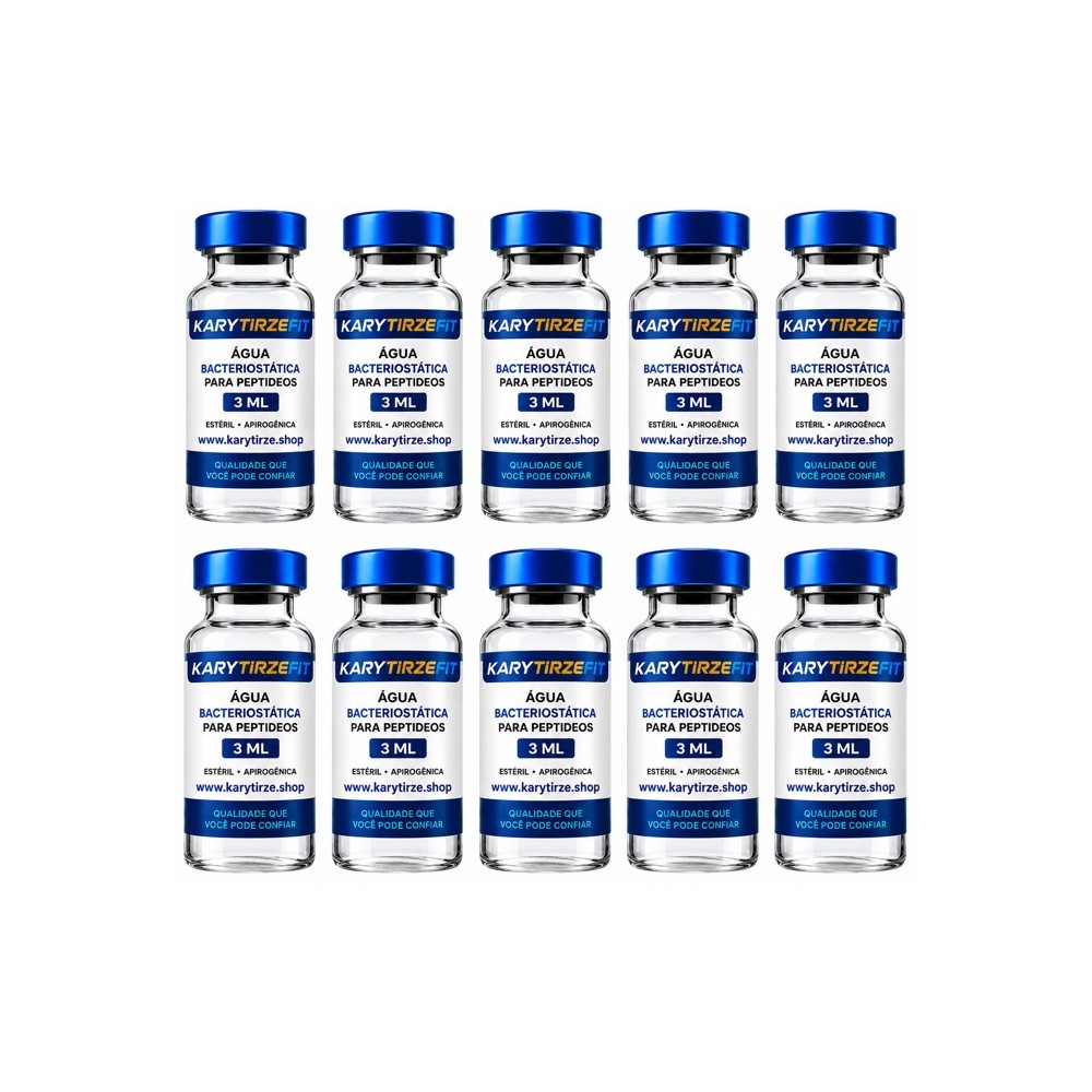 Combo 10x Agua Bacteriostatica para Diluição de Peptideos Max Water