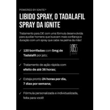 Spray Tadalafila 20mg Oral Libido e Testosterona Tadala 5mg + Arginina HCL 100mg 60ml