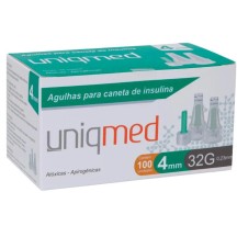 Caixa de Agulha Descartavel UltraFinal 32G para Canetas Aplicadora e Insulina 4x0,23mm Uniquemed