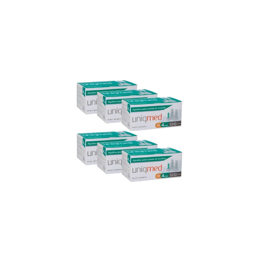 Combo Caixa de Agulha Descartavel UltraFinal 32G para Canetas Aplicadora e Insulina 4x0,23mm Uniqmed