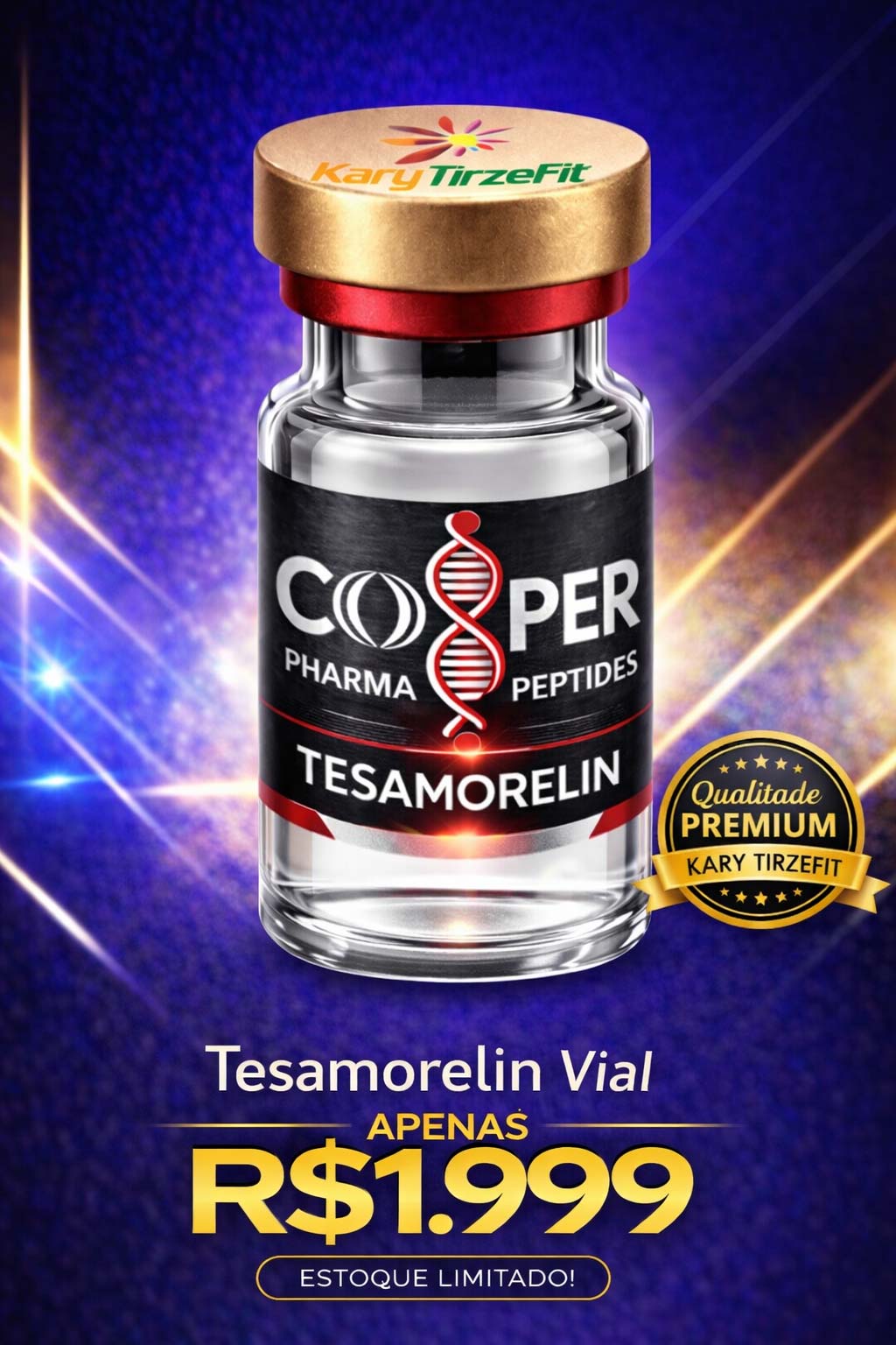 Tesamorelin 10mg Peptideo para Emagrecimento e Ganho de Massa OxyG