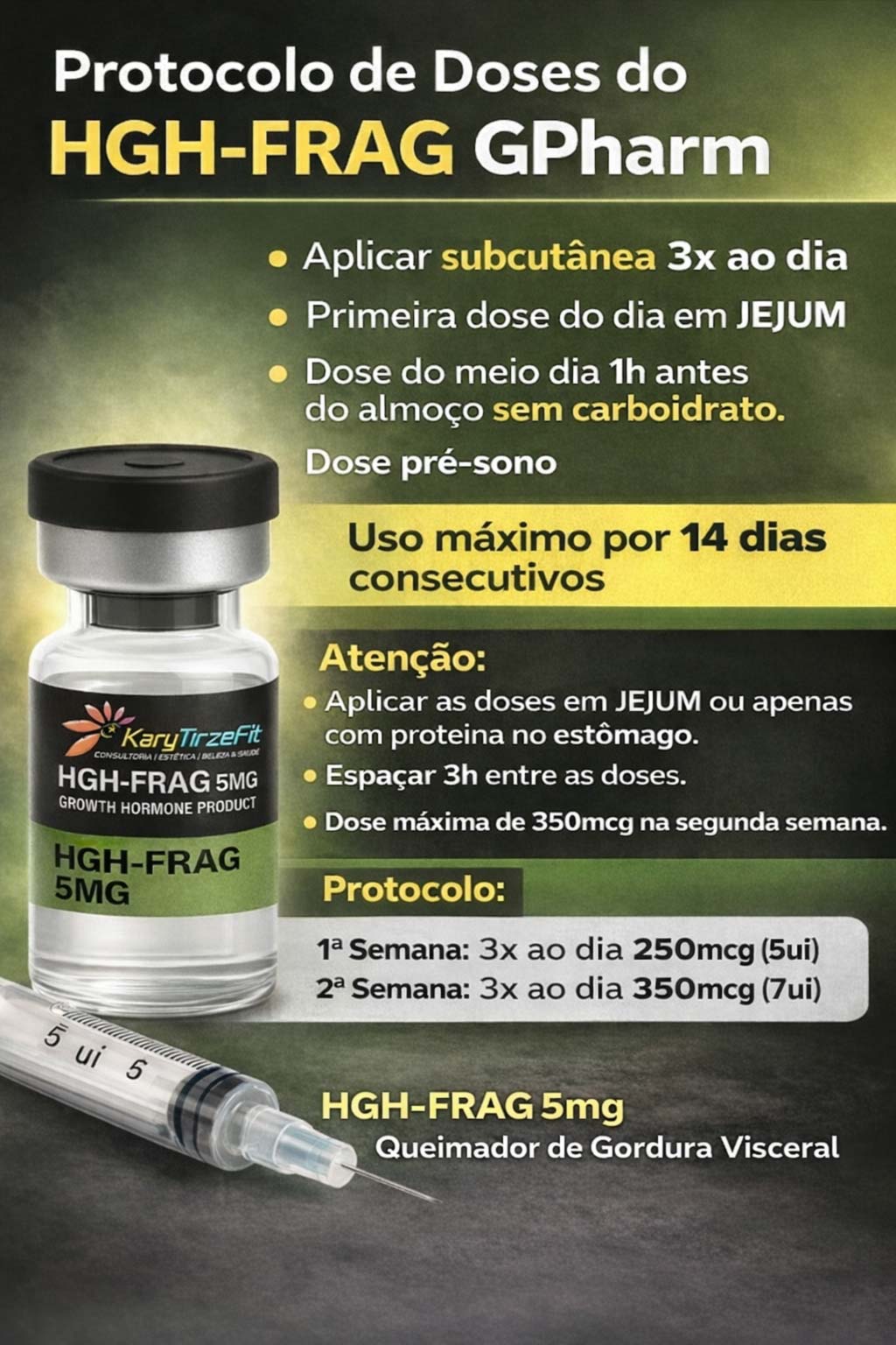 HGH FRAG 176-191 Solucao Injetavel (Importado) Queima de Gordura