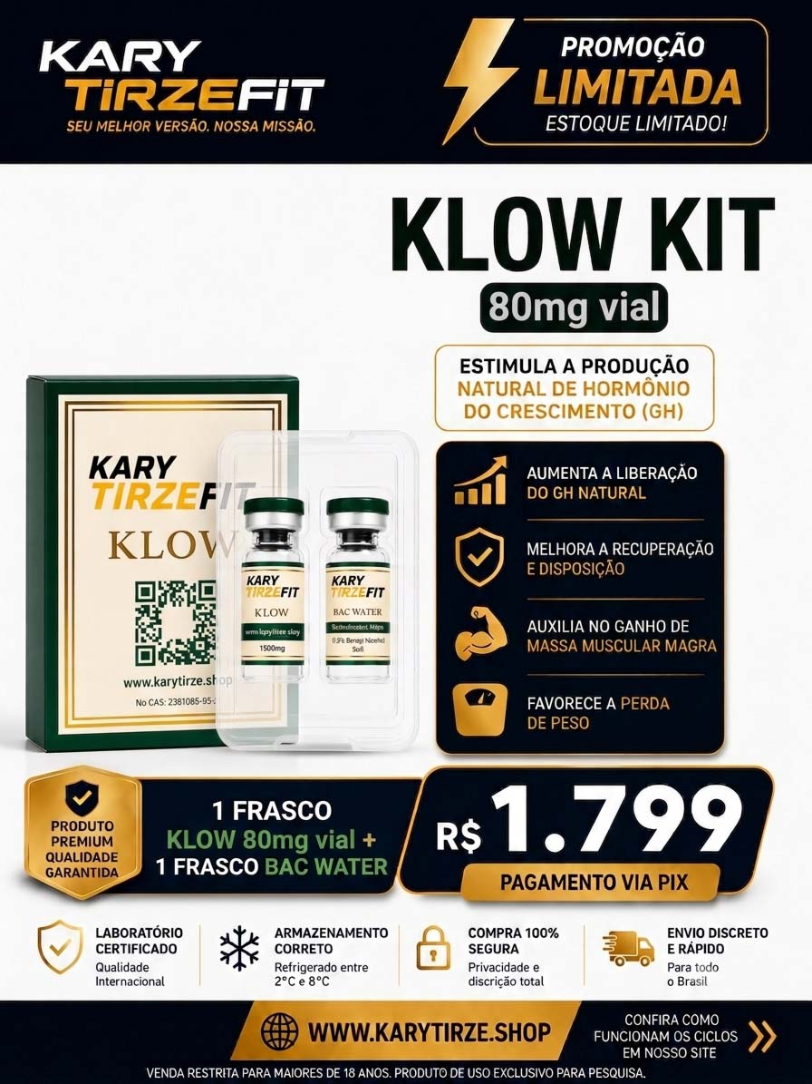Peptideo KLOW 80mg Blend Metabolismo e Energia Rejuvenescimento e Reparação ZPTA