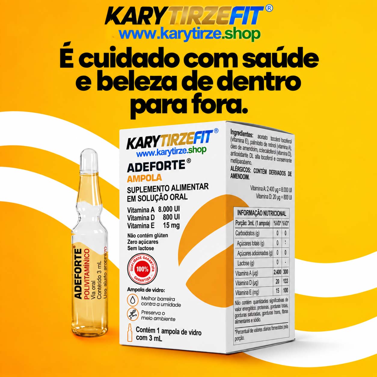 Blend Polivitamico 3x1 em Ampola Antioxidante e Imunidade - 3ml