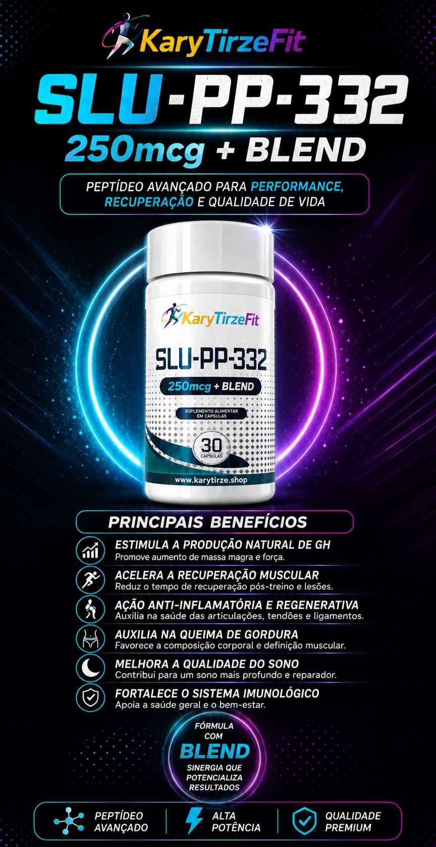 SLU-PP-332 em Capsulas Queima de Gordura e Emagrecimento 1mg- 30 CAPS TechFitness