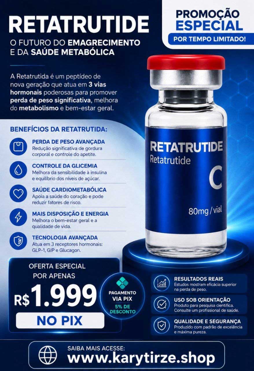 Retatrutide Solucao Injetavel (Importada Retatrutida) GLP 3 RetaG Vial 80mg